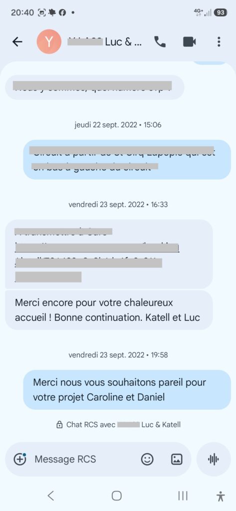Remerciement – septembre 2022